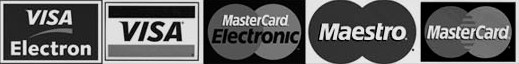 Visa Electron, Visa, MasterCard Electronic, Maestro, MasterCard